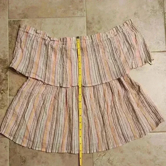 Lucky Brand Striped Off Shoulder Top - Picture 5 of 9